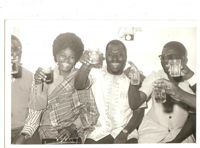 Toasting time at a party. Do I see uncle Dr. Mundi (L) and uncle Dr. Yongbang (R)?