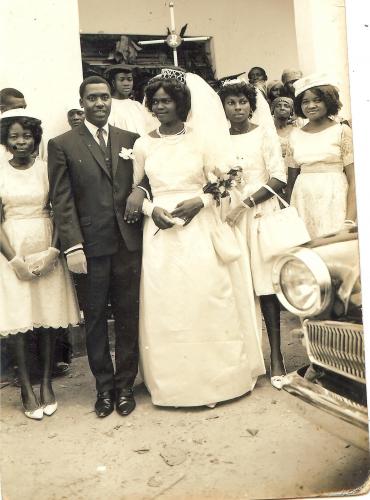 Papa weds his sweetheart, then Helen Ayuk Besong, in Mamfe on 04/30/1966